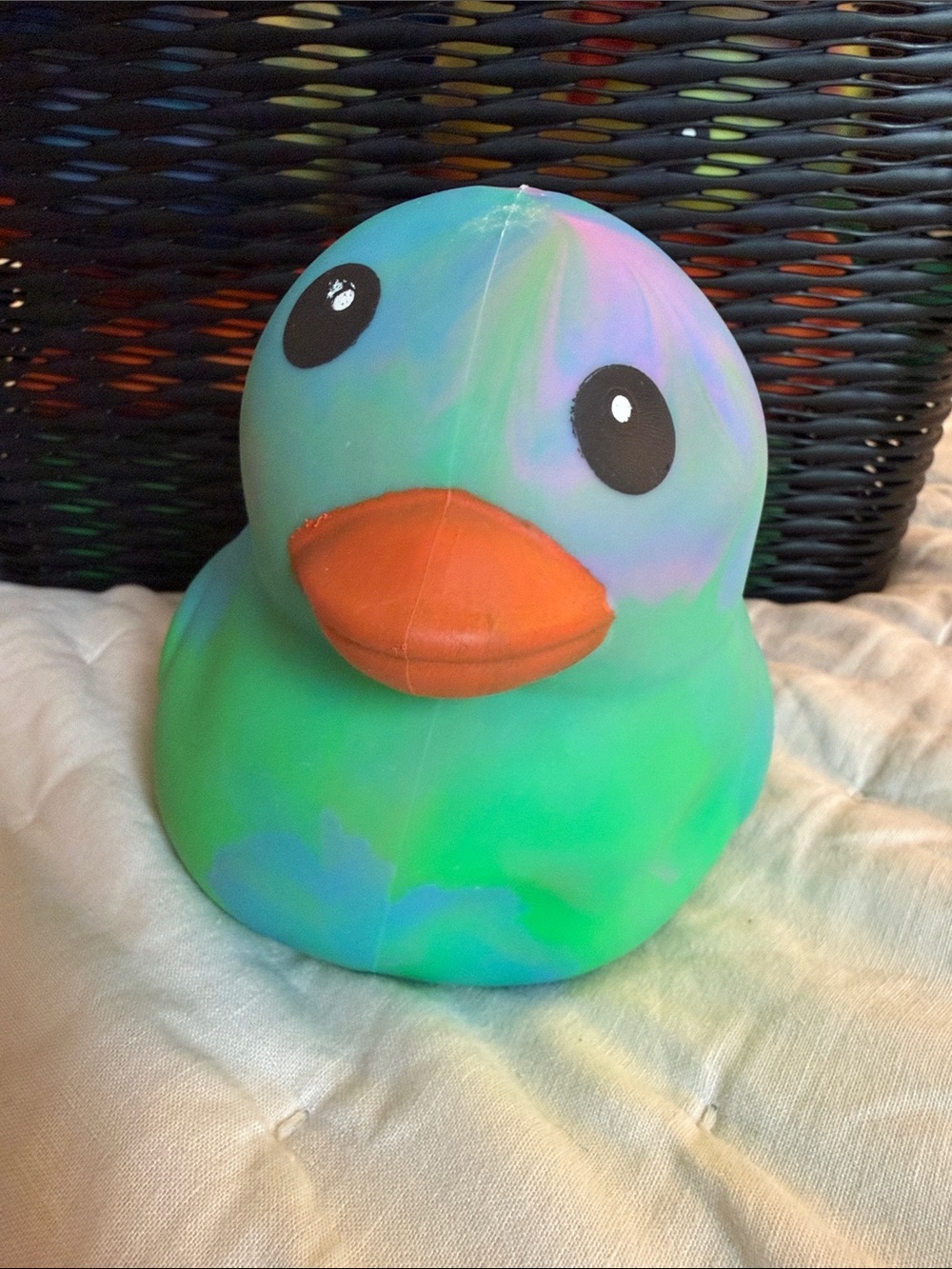 Squeeezy Colorful Tie-Dye Squishy Duck
